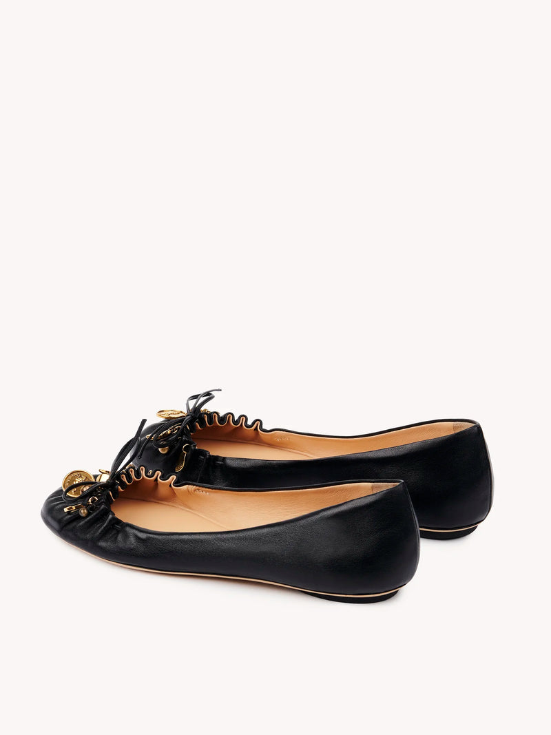 Charm Embellished Ballerina Flats