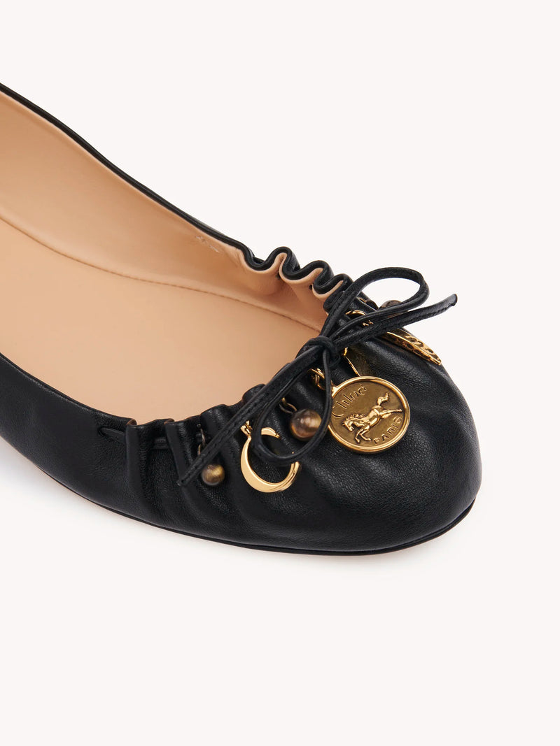 Charm Embellished Ballerina Flats
