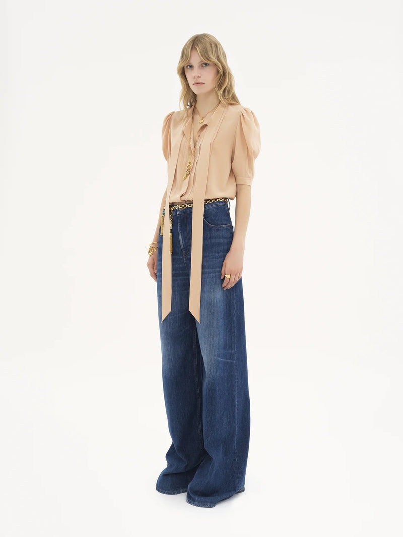 Crêpe de Chine Lavallière Blouse
