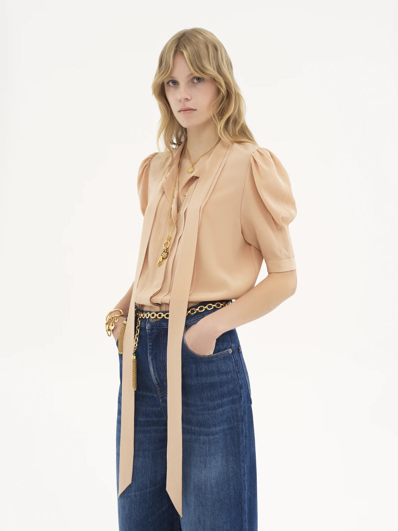 Crêpe de Chine Lavallière Blouse