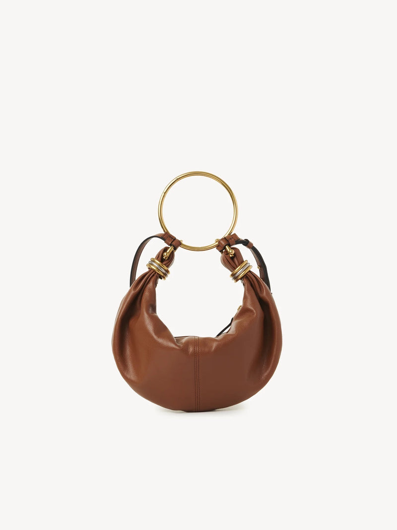 Small Bracelet Grained Leather Hobo Bag
