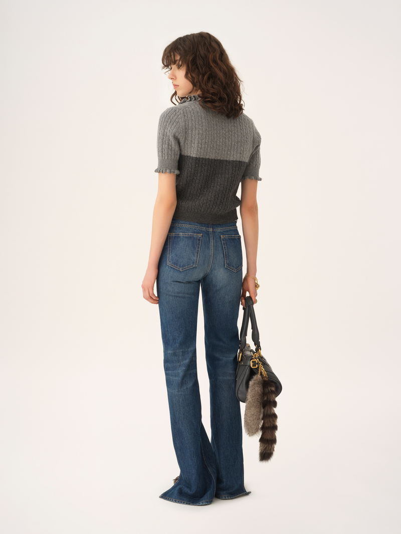 Wool & Cashmere Short-sleeve Polo Knit