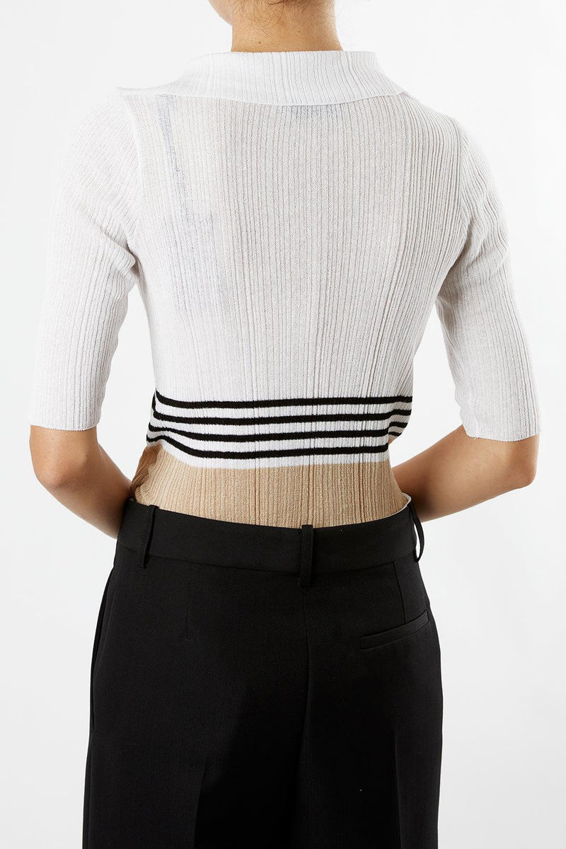 Striped Polo Top