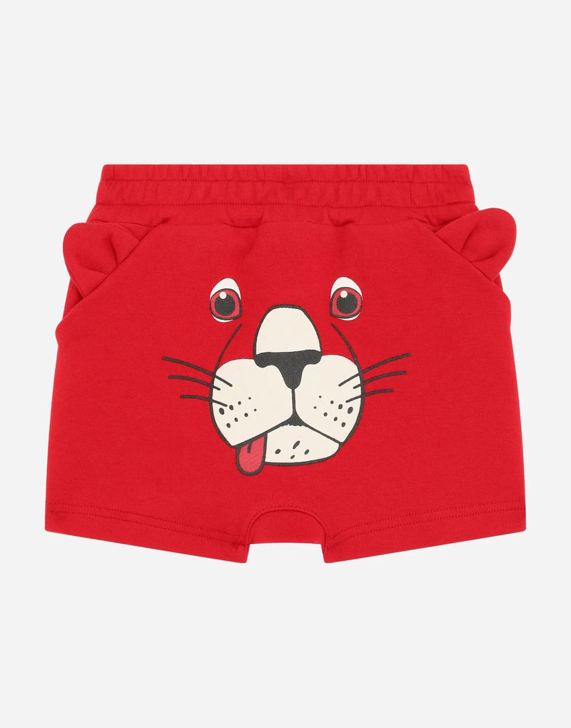Mini Leopard Print Jersey Shorts