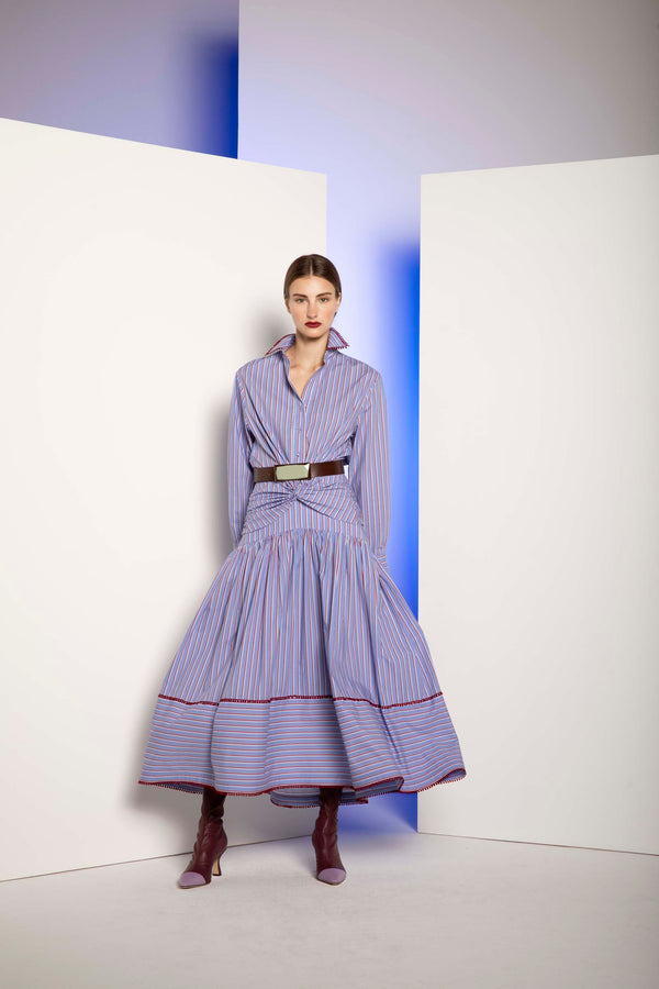 Angie Cotton Stripe Skirt