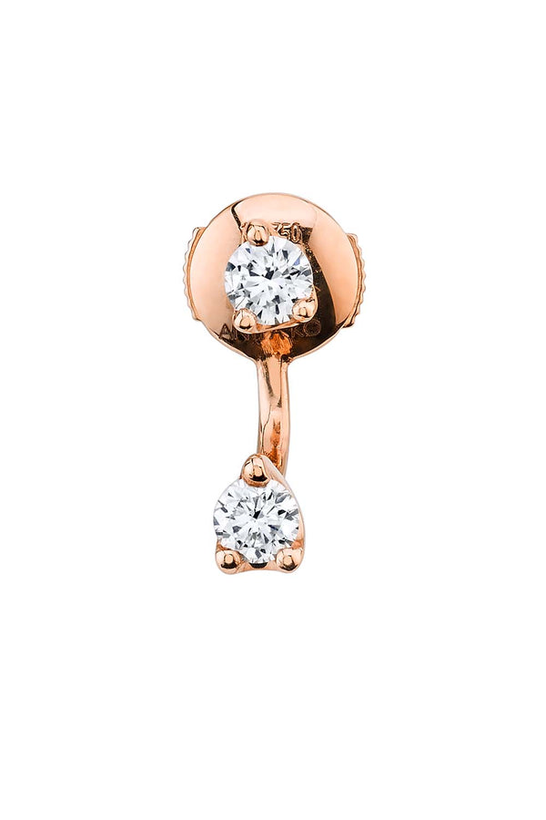 18-Karat Rose-Gold Orbit Diamond Earring