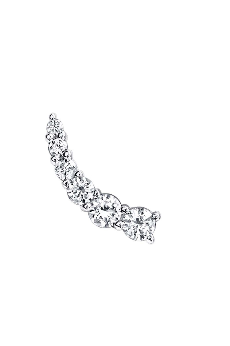 18-Karat White Gold Floating Earring Right Side