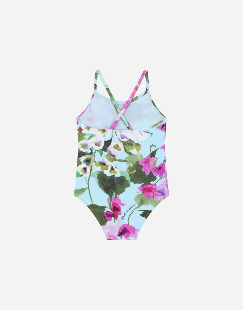 Newborn Bluebell Print One Piece Swimsuit