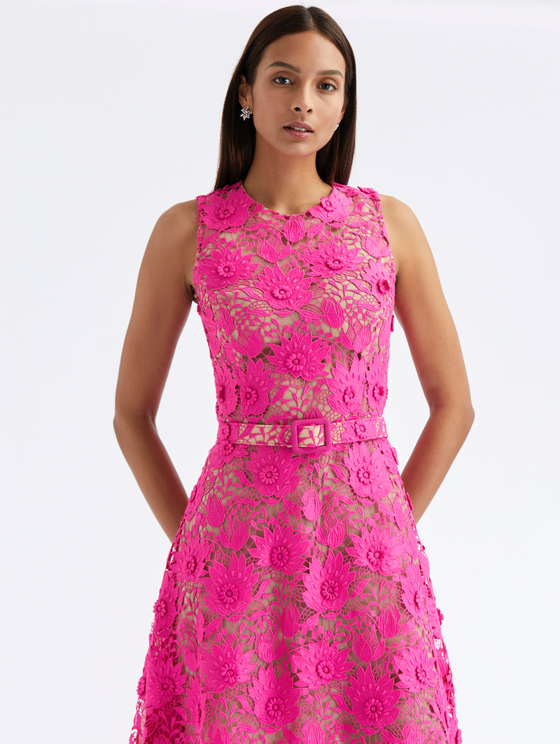 Water Lily Guipure Lace Dress