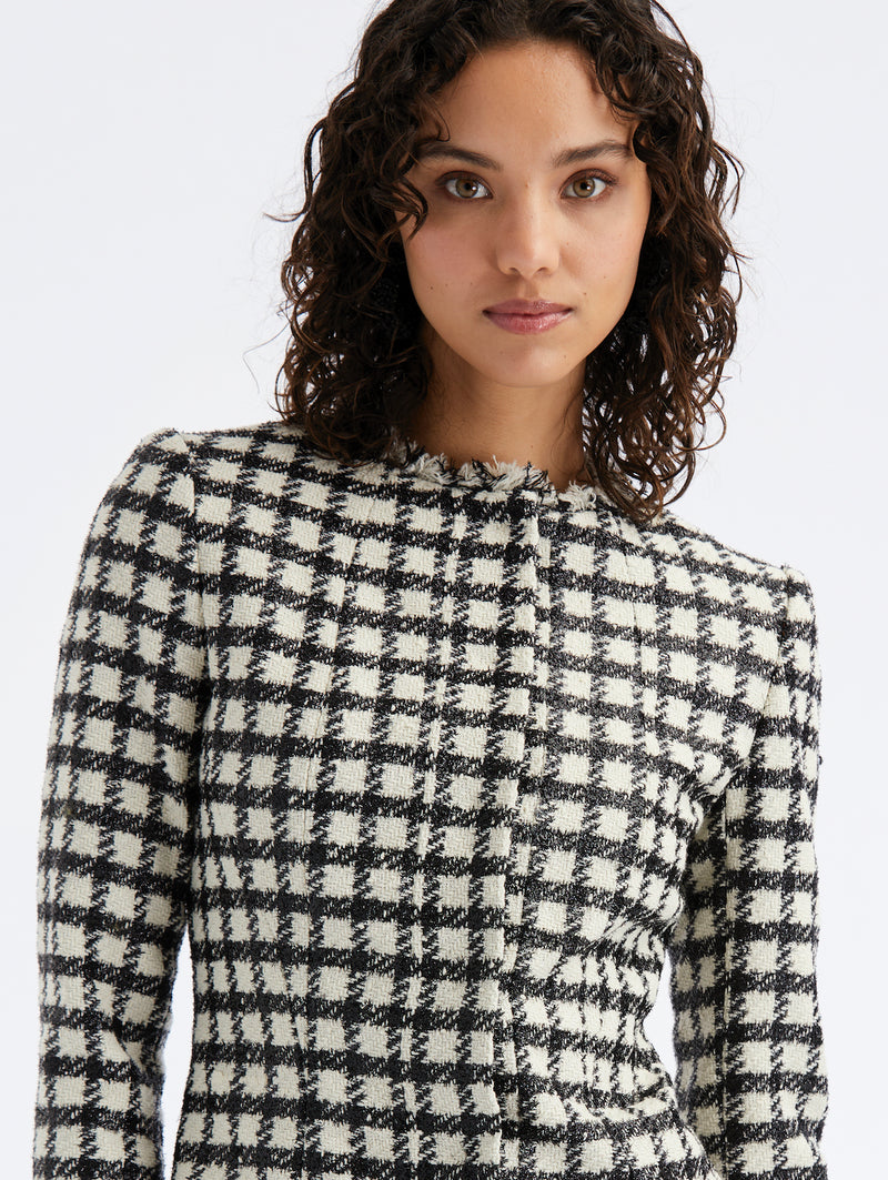 Lurex Tweed Check Jacket