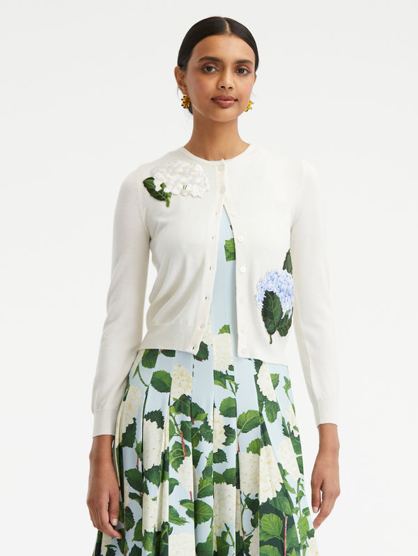 Hydrangea Embroidered Cardigan