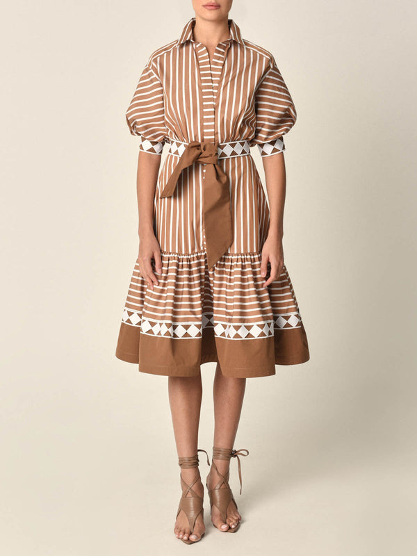 Crista Stripe Shirt Dress