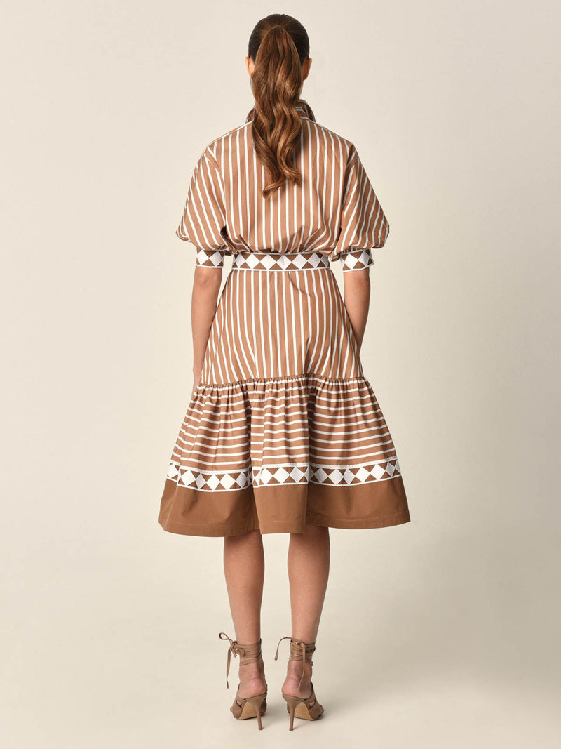 Crista Stripe Shirt Dress