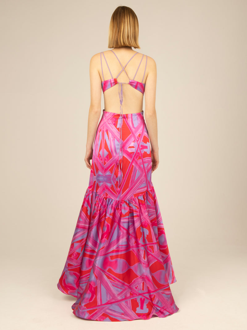 Katherine Cutout Silk Maxi Dress