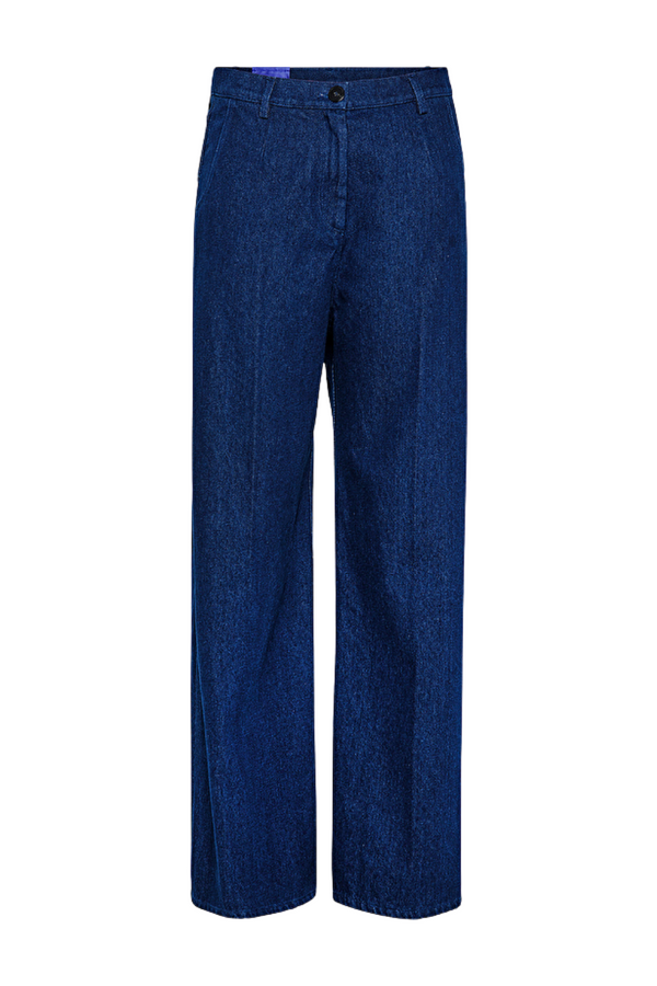 Five Pocket Palazzo Pant in Raw Denim