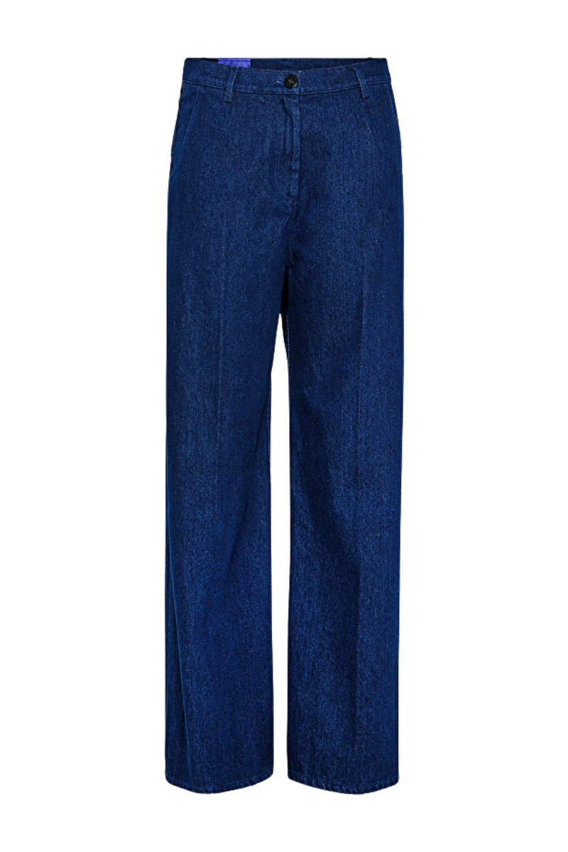 Five Pocket Palazzo Pant in Raw Denim