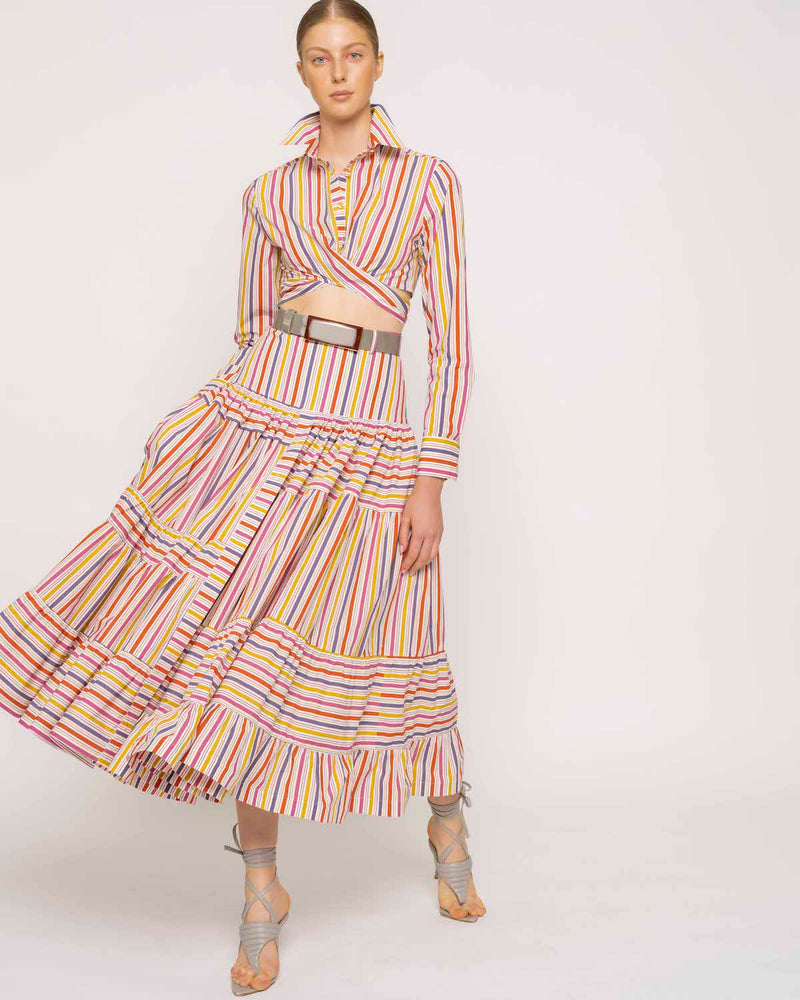 Magnolia Stripe Skirt