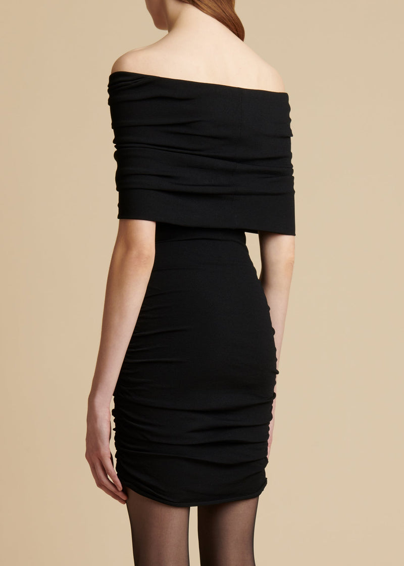 Aerica Ruched Off-The-Shoulder Dress