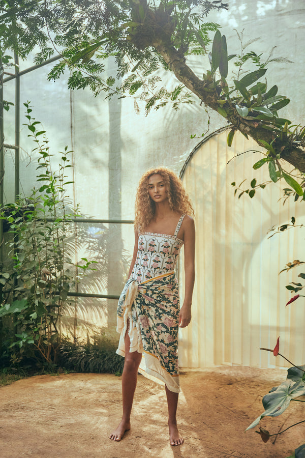 Orquidea Floral Print Pareo