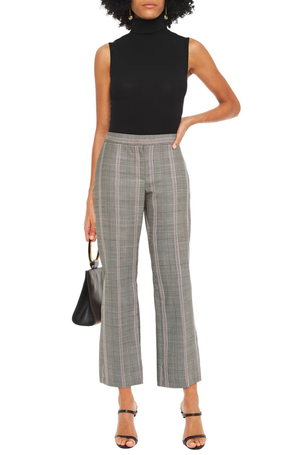 Checked Slim Leg Trousers