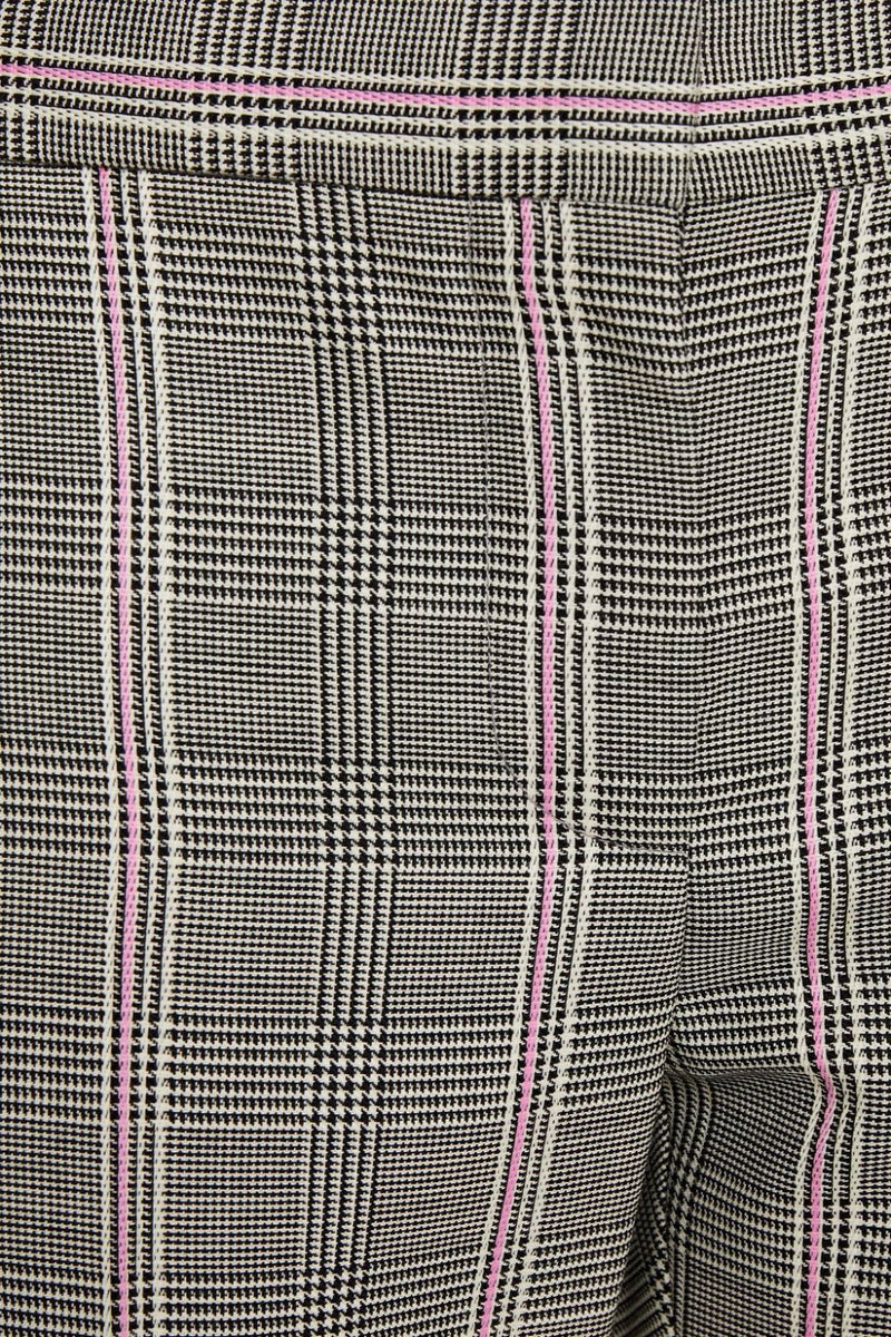 Checked Slim Leg Trousers
