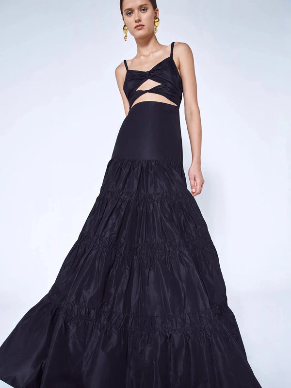 Azalea Cutout Taffeta Maxi Dress