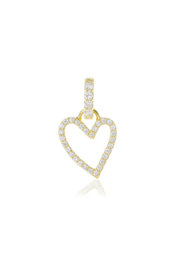 Heart Charm White Diamond