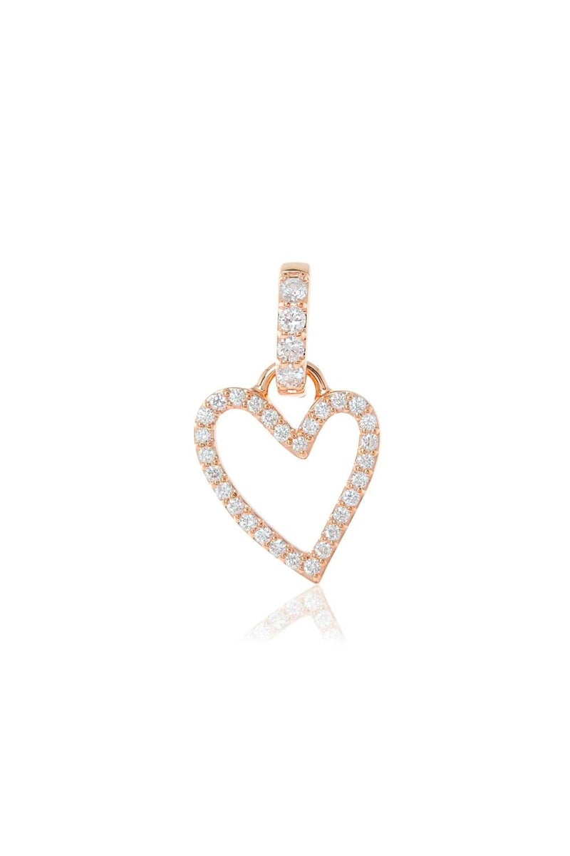 Heart Charm White Diamond