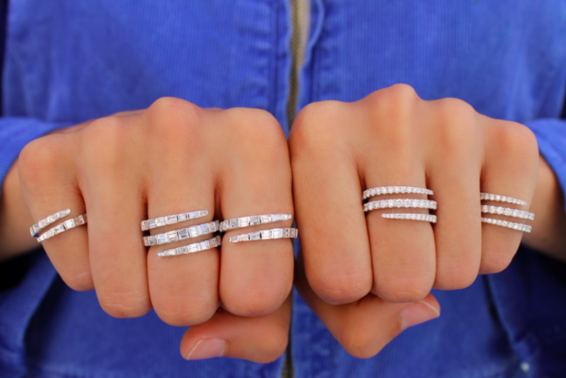 Diamond Pinky Coil Ring