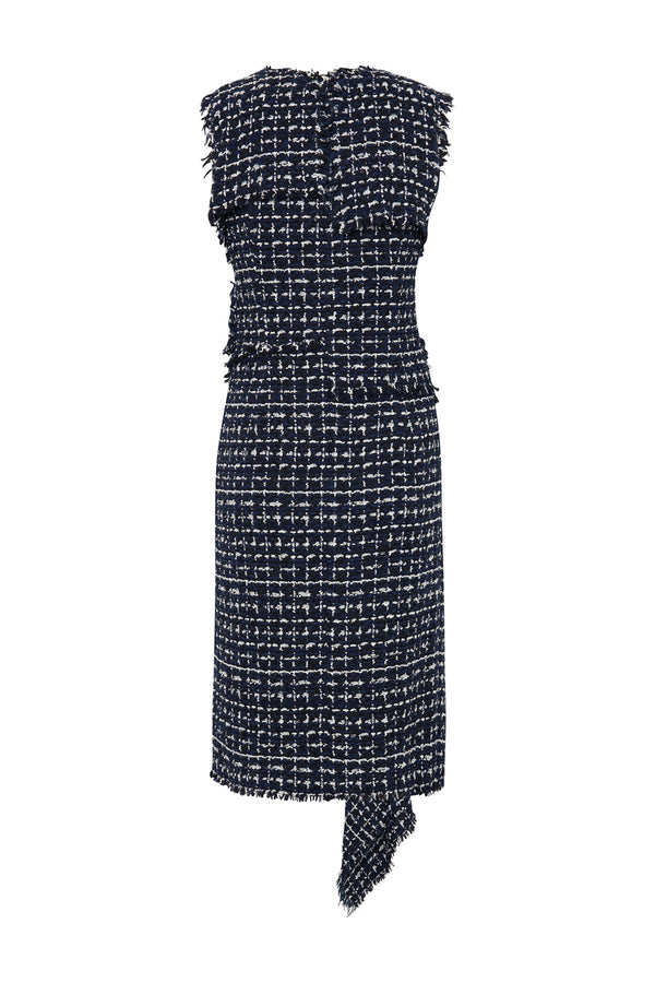 Sleeveless Tweed Dress