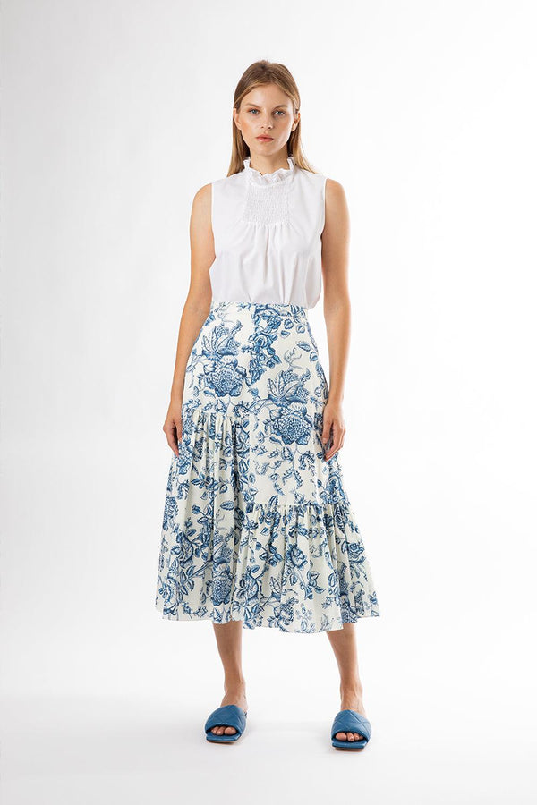 Toile De Jouy Poplin Gaura Skirt