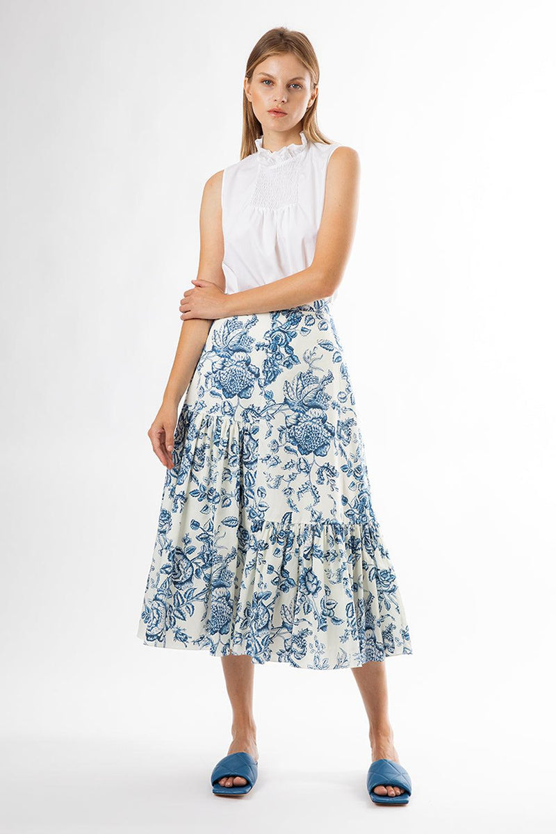 Toile De Jouy Poplin Gaura Skirt