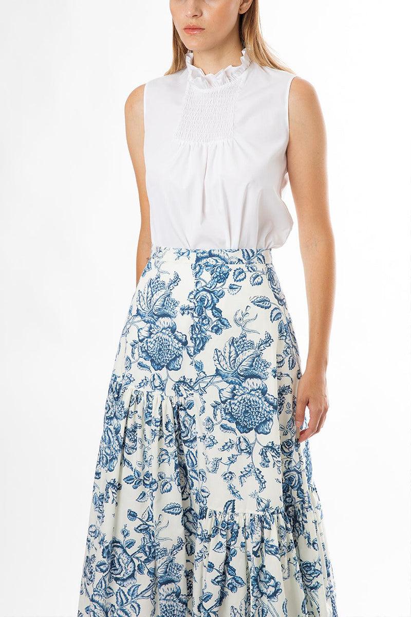 Toile De Jouy Poplin Gaura Skirt