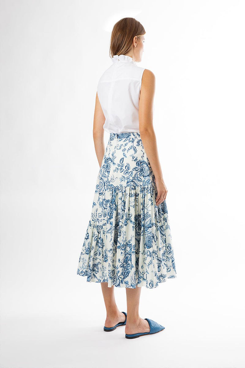 Toile De Jouy Poplin Gaura Skirt