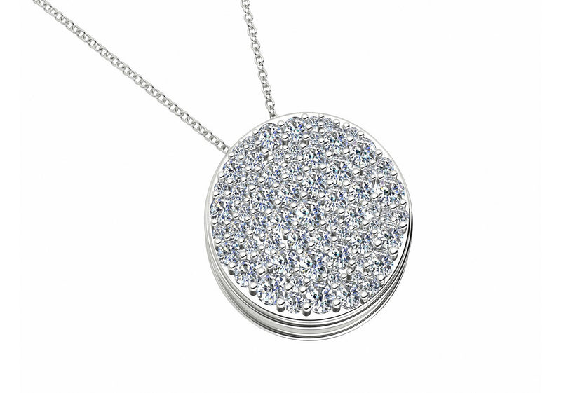 Black Caviar White Diamond Necklace