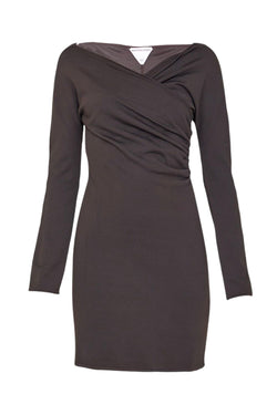 Fluid Viscose Off-The-Shoulder Dress