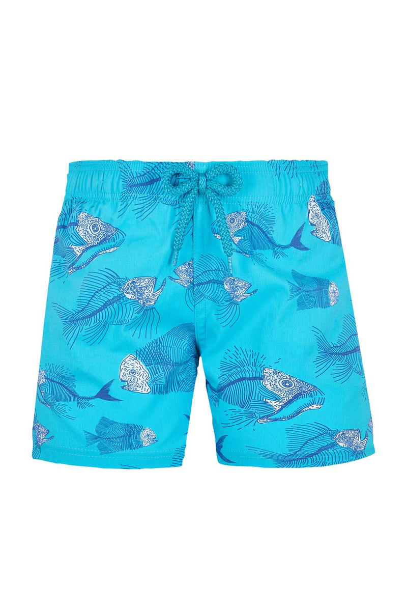 Boys Prehistoric Fish Print Swimwear