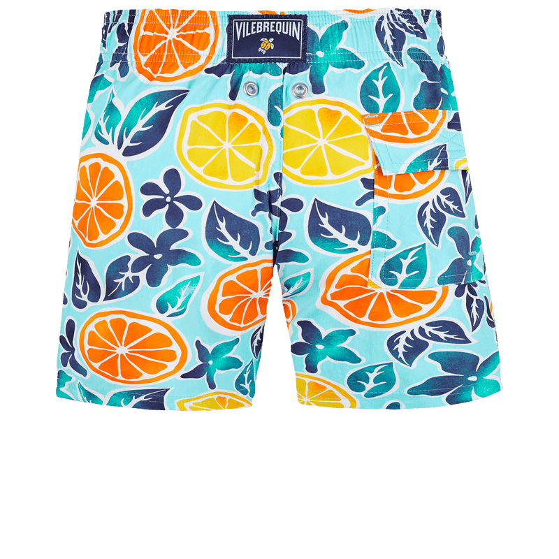 Boys Presse-Citron Print Swimwear