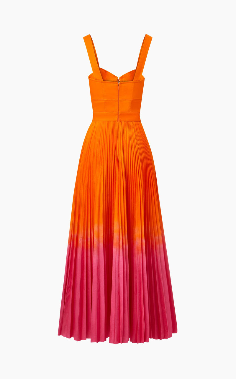 Bustier Dress With Pleated Skirt