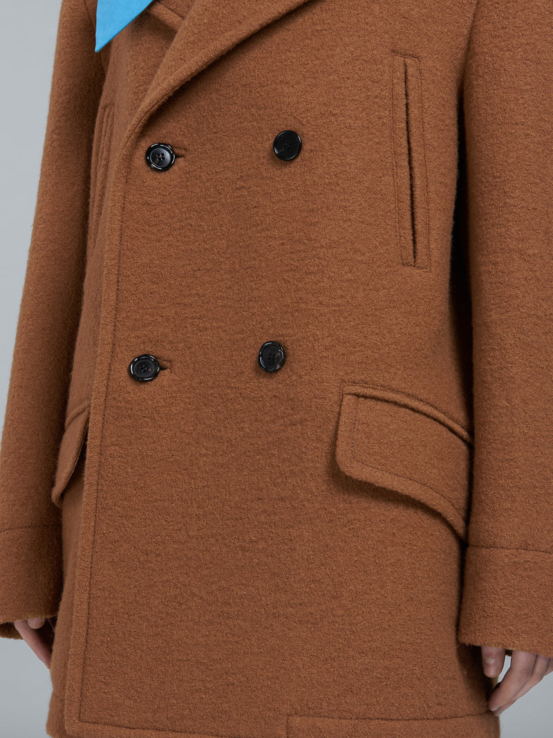 Boucle Wool Peacoat