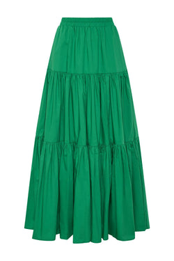 Capri Maxi Cotton Tiered Skirt