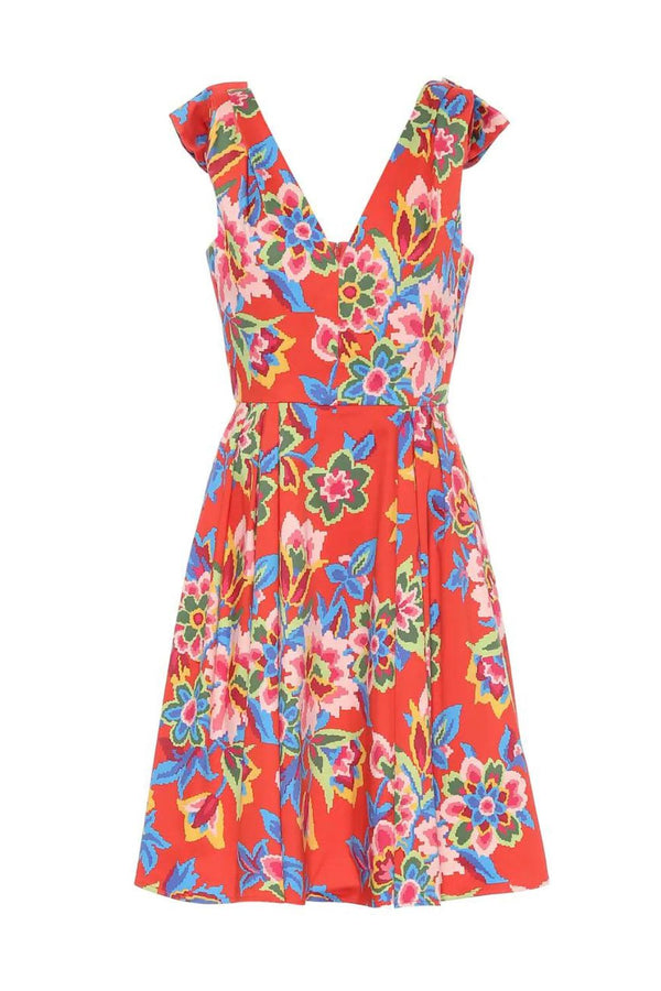 Floral Stretch-Cotton Sundress