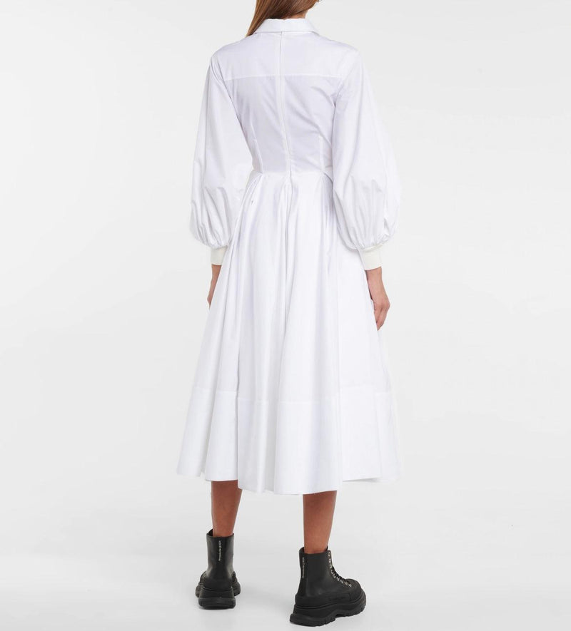 Cotton Midi Shirt Dress