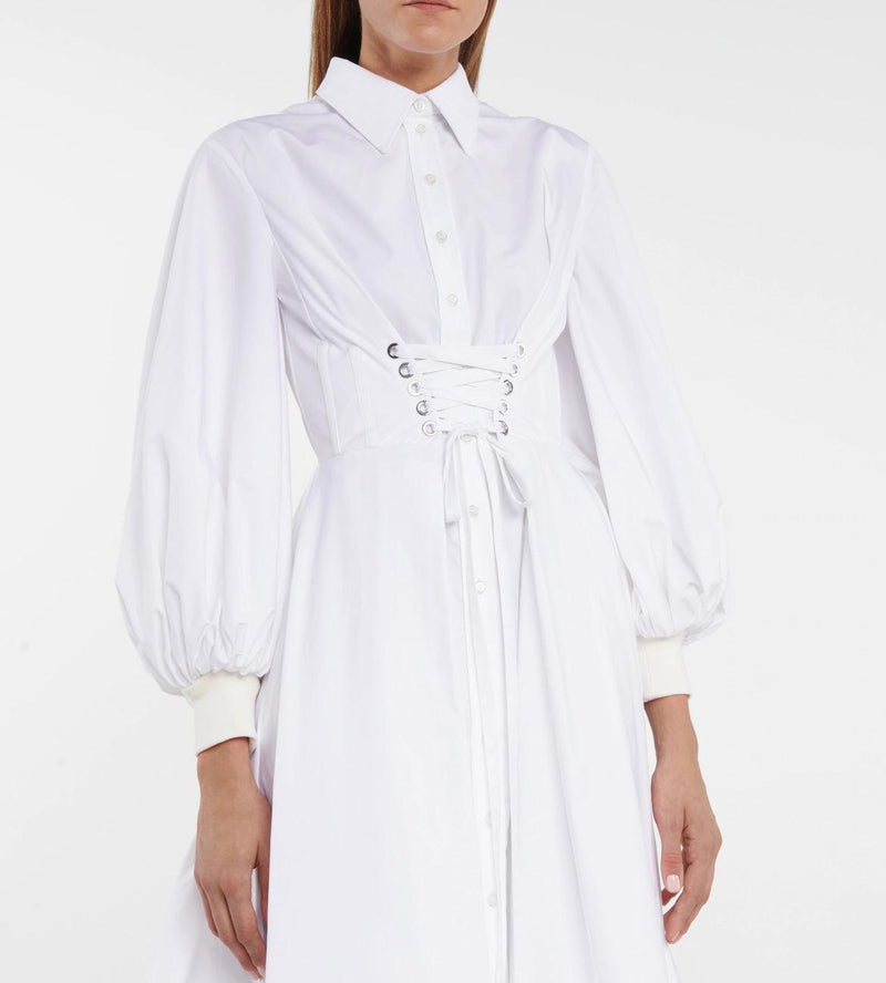 Cotton Midi Shirt Dress