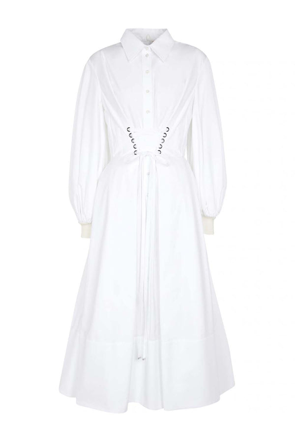 Cotton Midi Shirt Dress