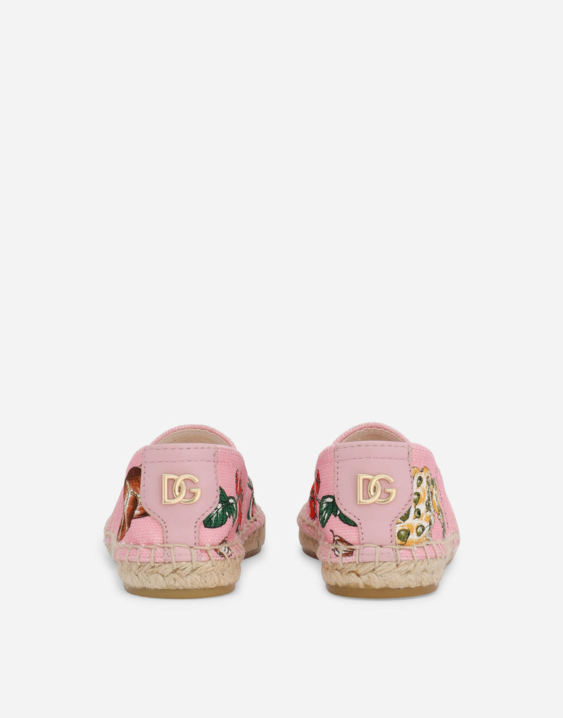 Bread Print Canvas Espadrilles