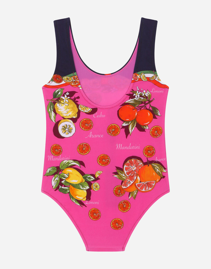 Citrus Print Onepiece Swimsuit