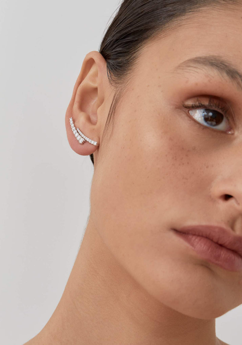 #39;DASHA SUPER FINE#39; diamond cuff earring