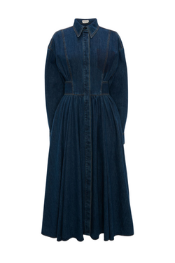 Denim Midi Shirt Dress