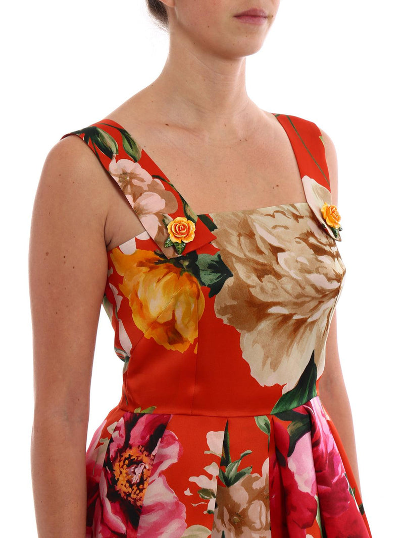 Orange Floral Dress